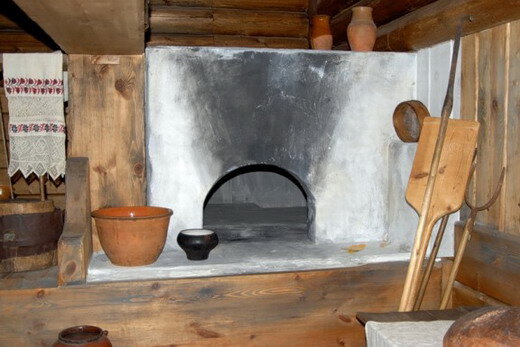 Печь, топившаяся "по-черному" - без трубы"