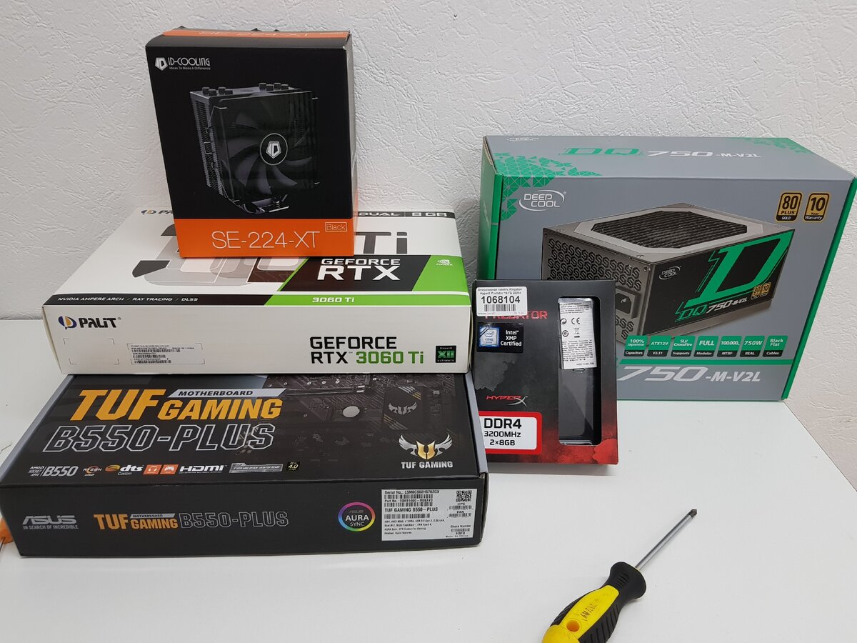 Комплектующие игрового компьютера, который я собрал