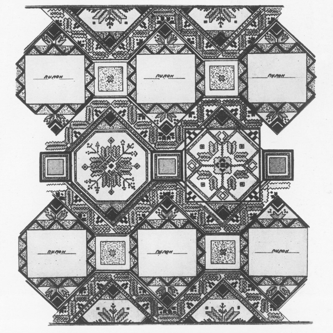 Рисунок пола на станции до реконструкции.