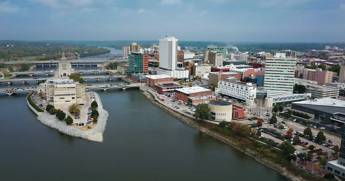 Современный Сидар-Рапидс, вид сверху