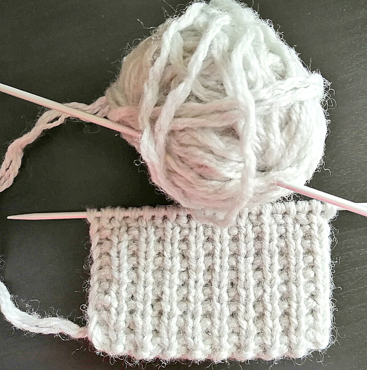 Ложная резинка спицами