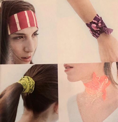 Один из первых каталогов Hermès, где представлены твилли и показано, как их носить