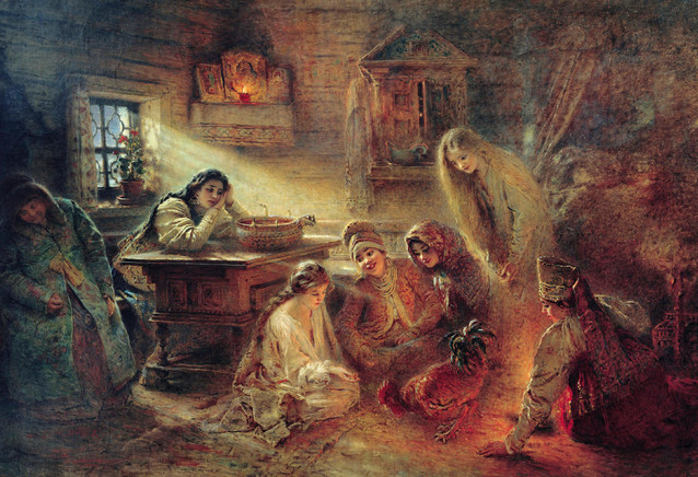 Гадание. Худ. Константин Маковский, 1905