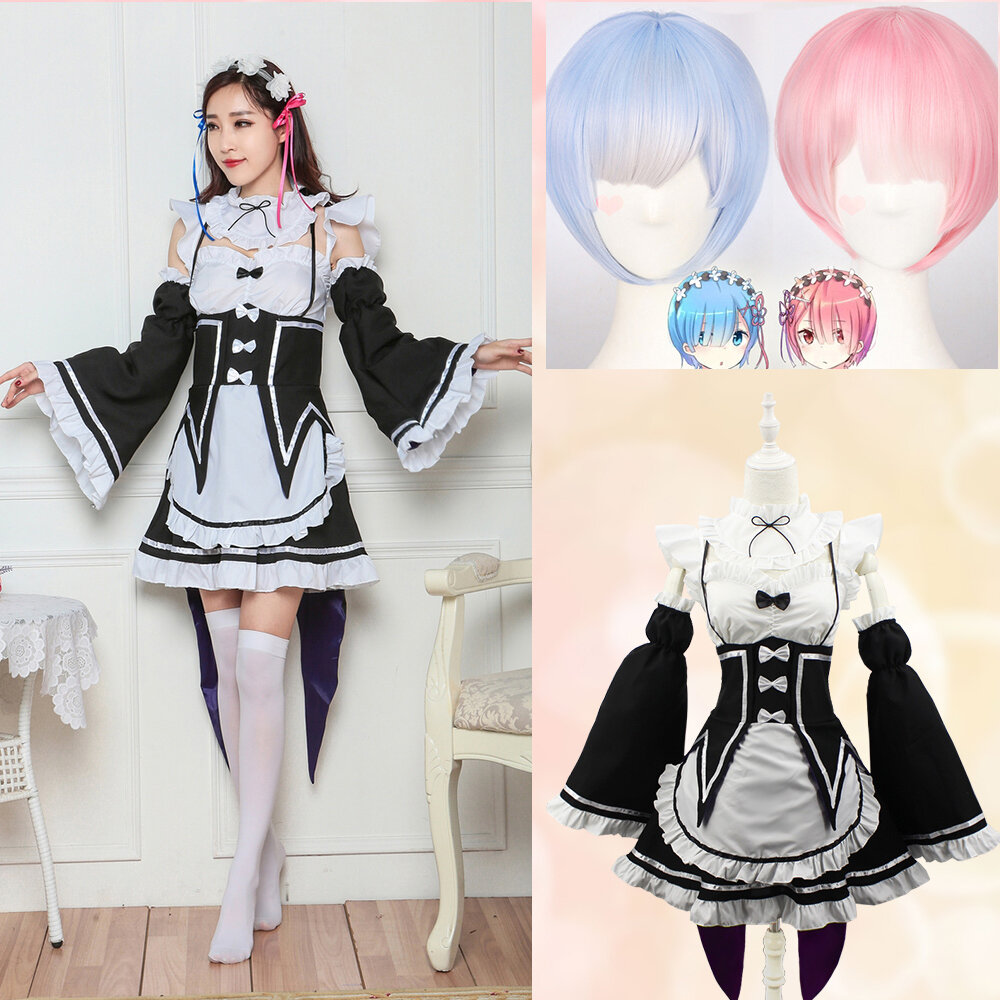 Более сложные в исполнении костюмы всё же лучше купить!
(Персонажи Рем и Рам, "Re:Zero")