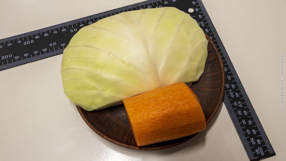 Сто граммов морковки и двести капусты — это вот сколько на вид... © https://nickfw.ru/892888.html — 10.01.2023г.