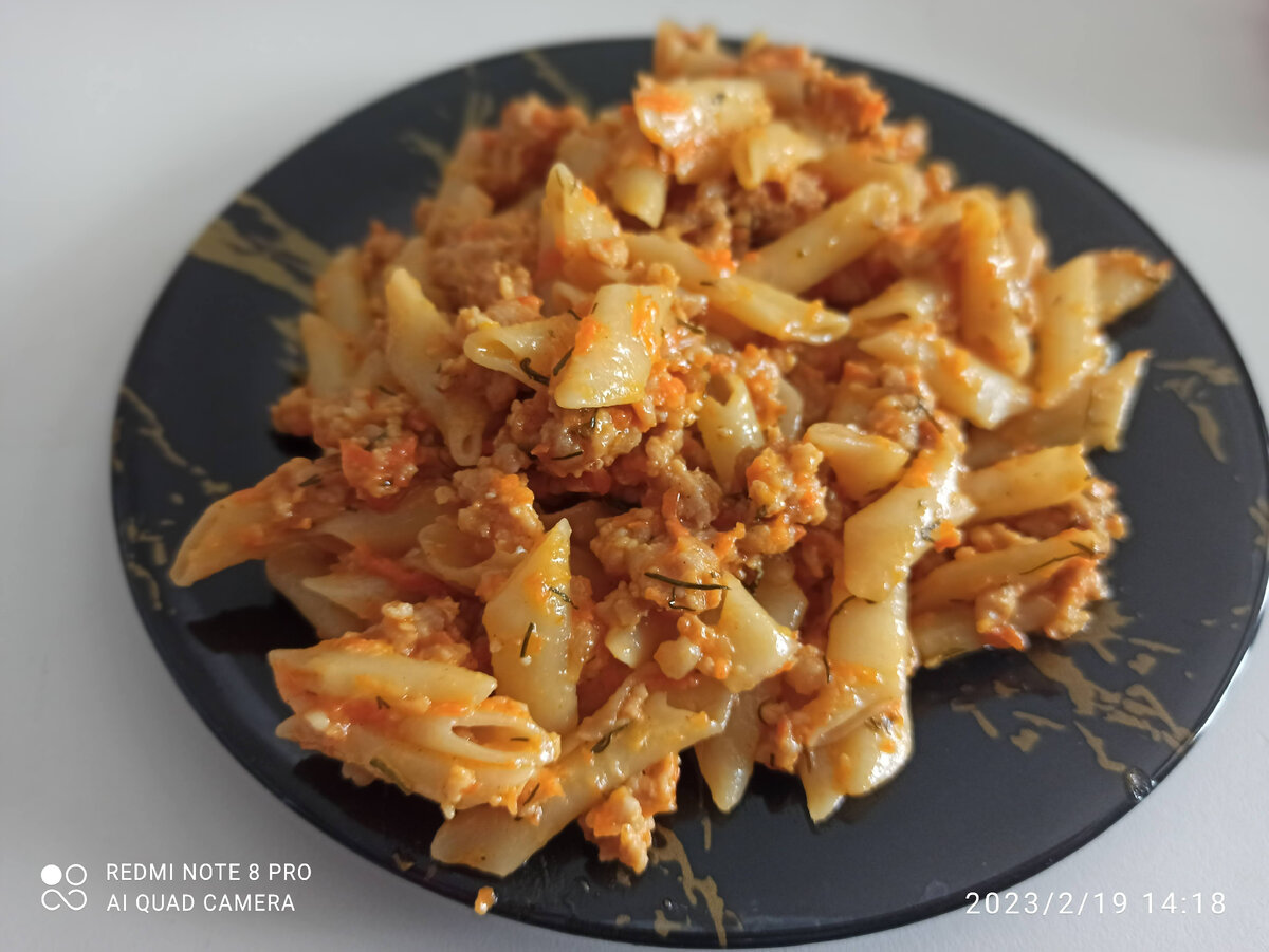 Макароны по-флотски.