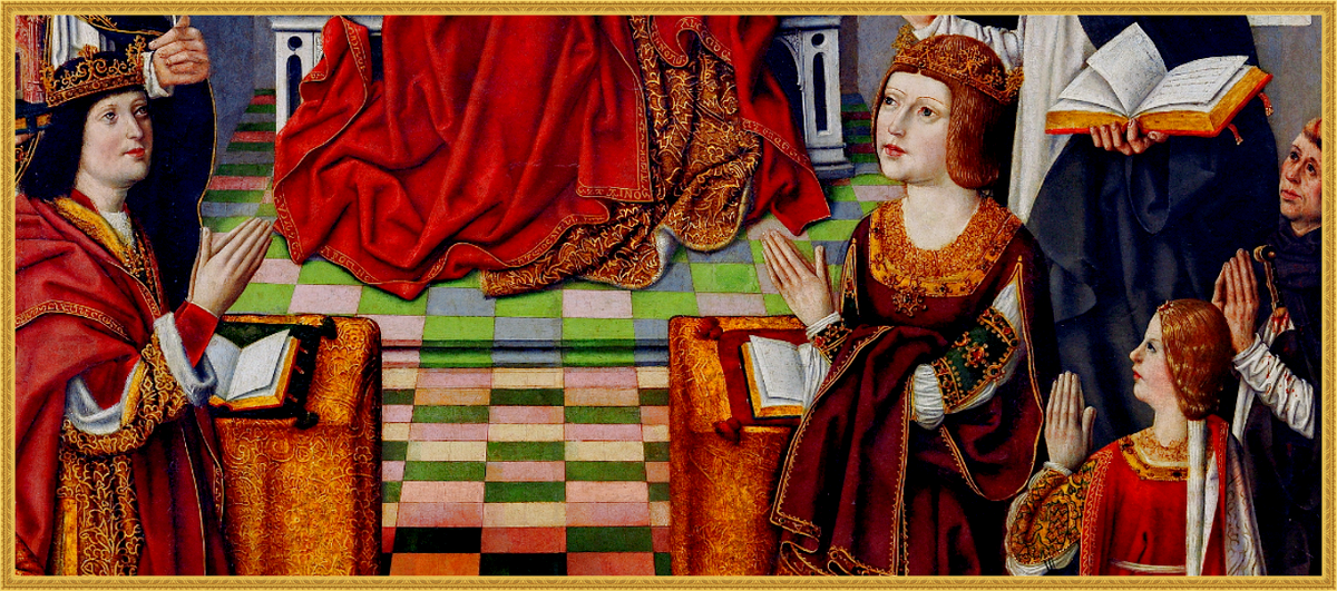 La Virgen de los Reyes Católicos. Работа неизвестного мастера (фрагмент). 1491 - 1493. Музей Прадо, Мадрид, Испания. Из открытых источников.