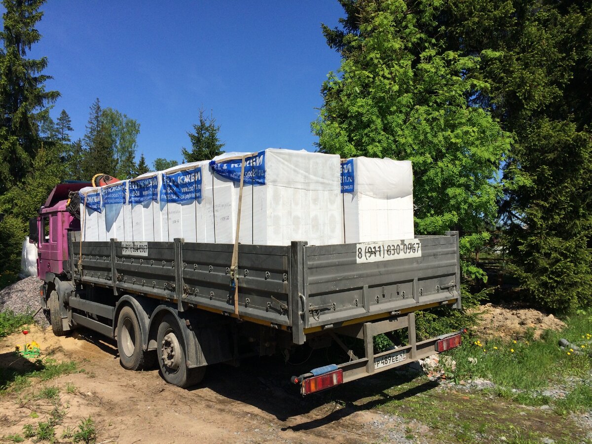 Для стен мы выбрали газобетон плотностью D400, габаритами: 250х375х625 мм