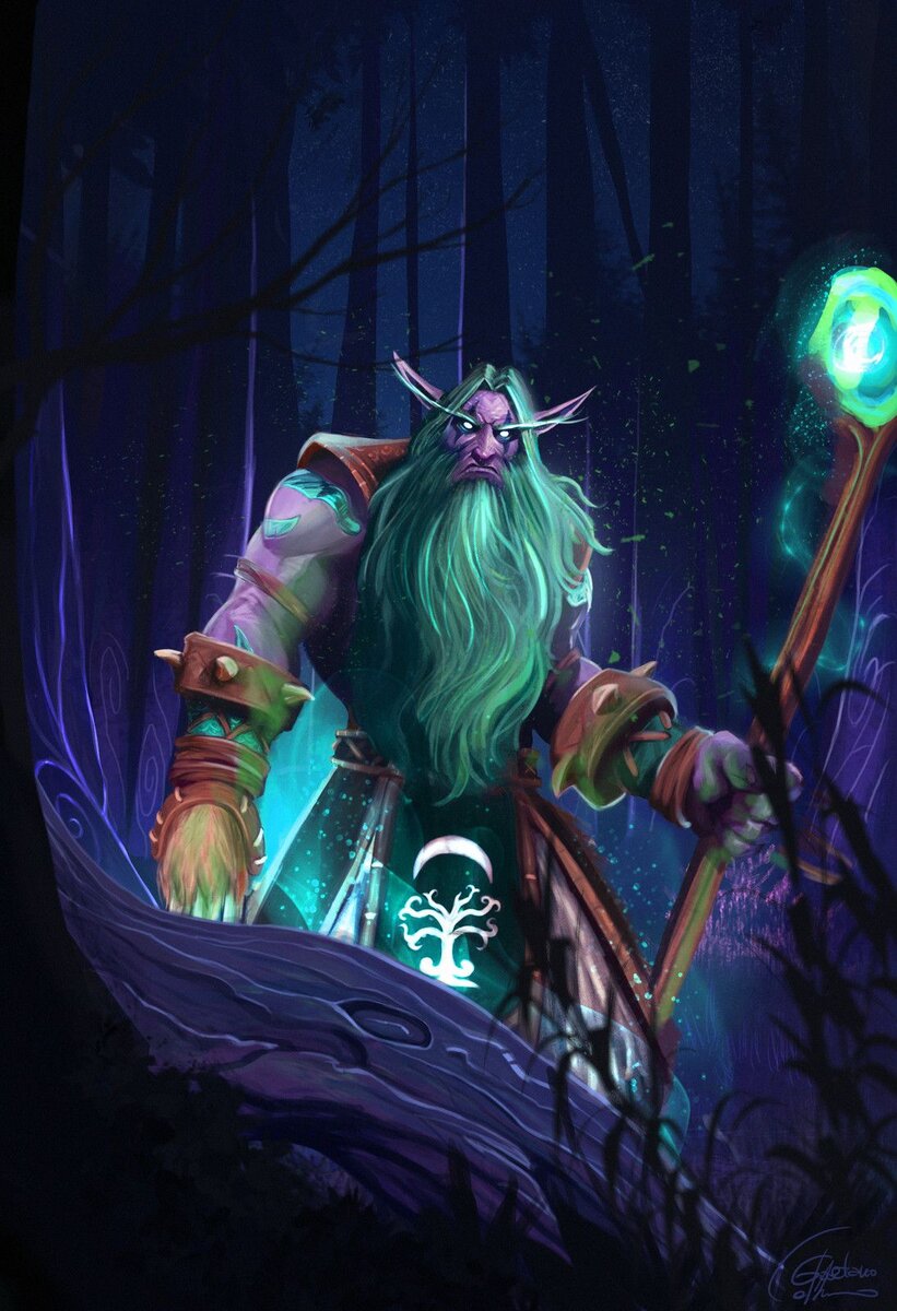 Автор арта Gaetano Caltabiano. В моем представлении Дух Леса чем-то похож на Мулфуриона.