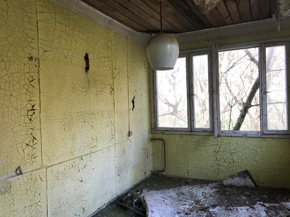 В Припяти нашли интересные частные дома на окраине города. Здесь большая радиация. Фото