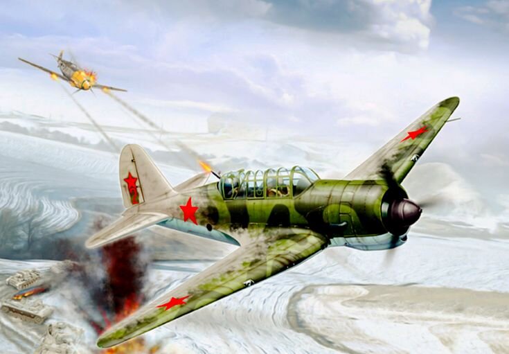 Bf 109 атакует Су-2 (источник: Яндекс картинки) .