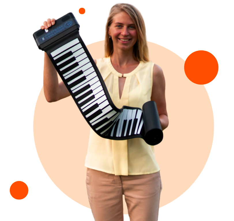 Гибкое пианино 88 клавиш (7 октав) 