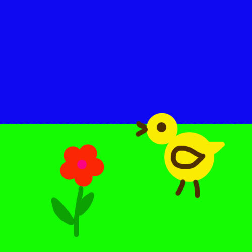 Картинка "Цыплёнок" для разучивания цветов.