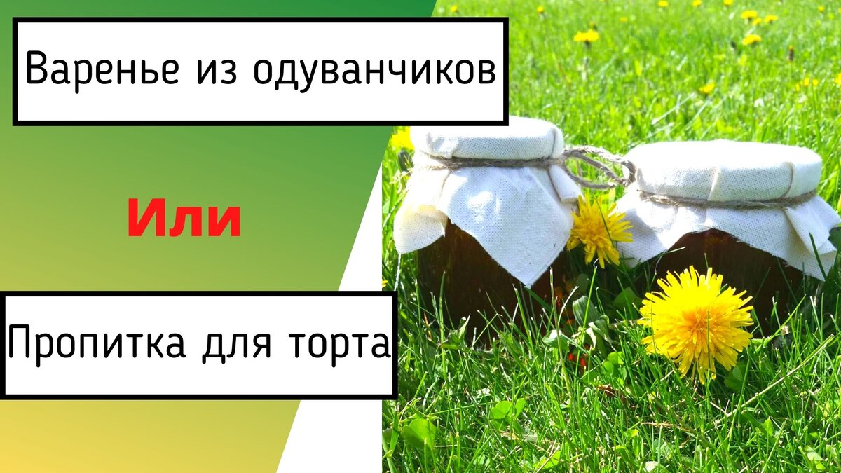 Как сделать Пропитку для торта / Варенье из одуванчиков