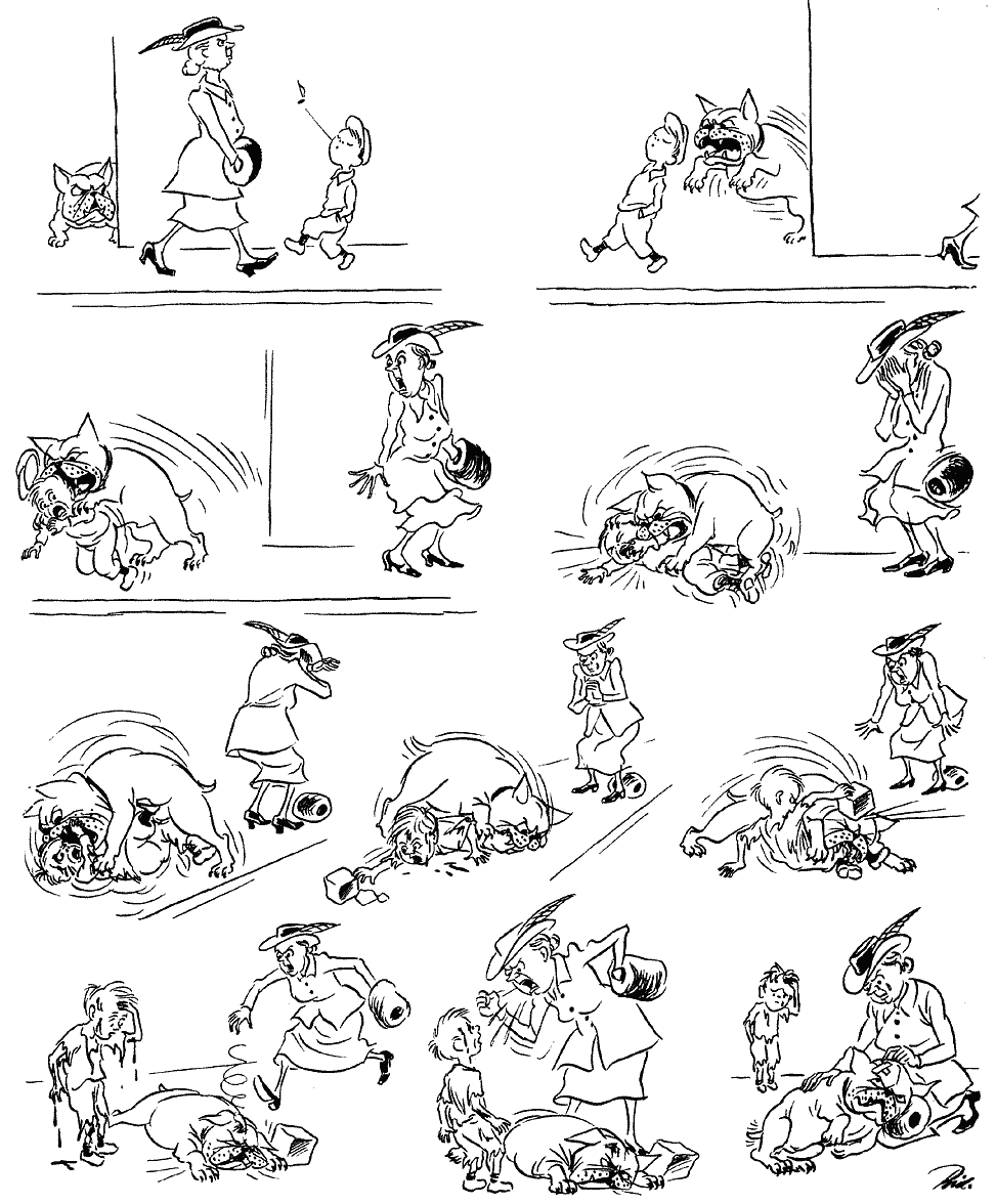 На рисунках датского карикатуриста х бидструпа изображена реакция человека которому на шляпу сел слу