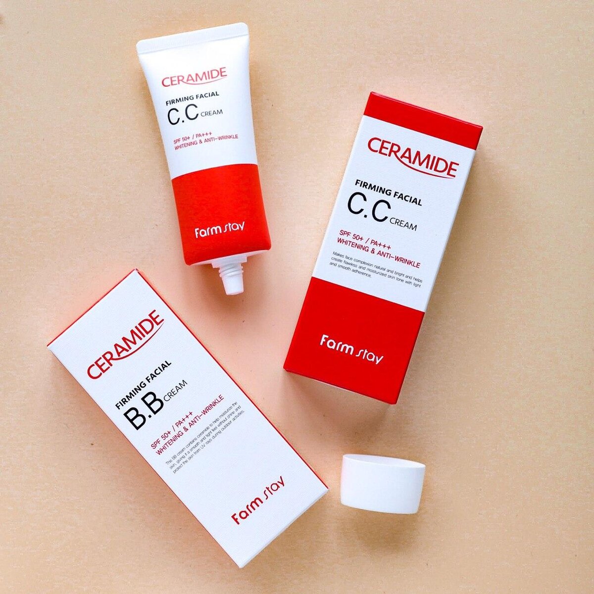 ВВ-крем и СС-крем для лица с церамидами FarmStay