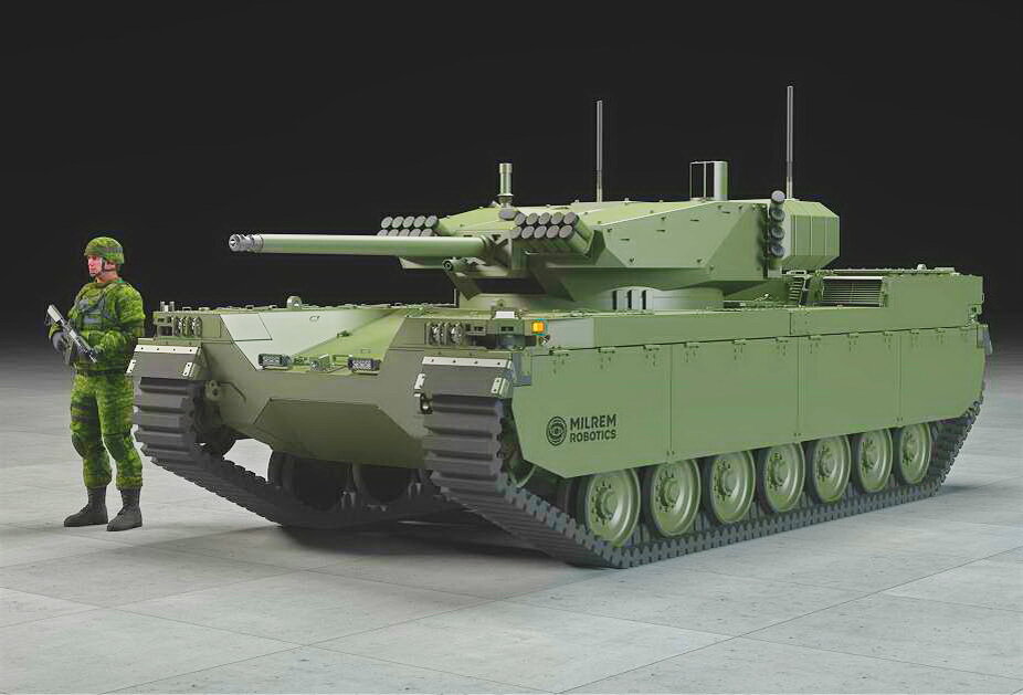 Модель робота Type-X в комплектации БМП. источник: Milrem Robotics
