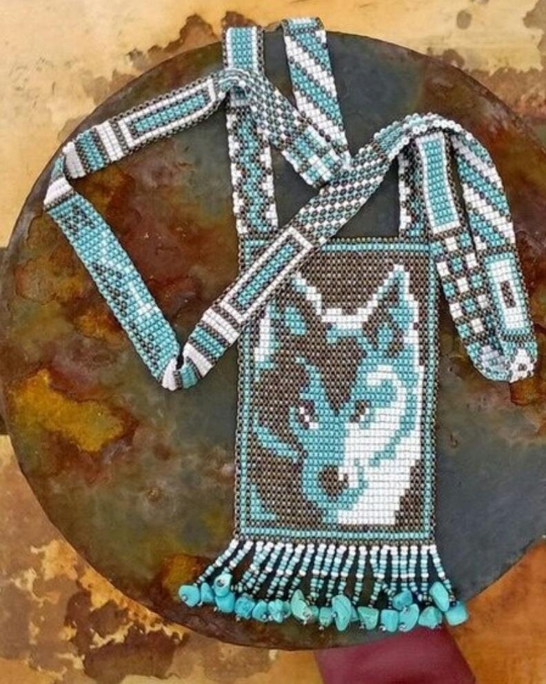 Гердан из бисера с рунами (моя работа)