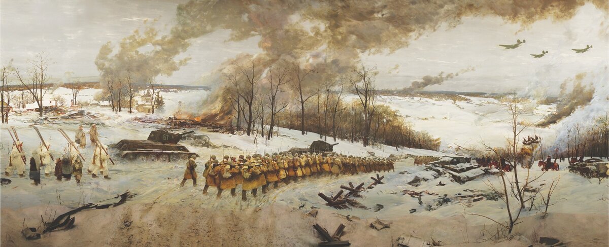 Диорама «Контрнаступление под Москвой» в Музее Победы