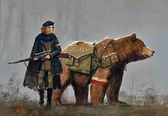 Медведь Войтек - самый известный капрал ВС Польши (ч.1)