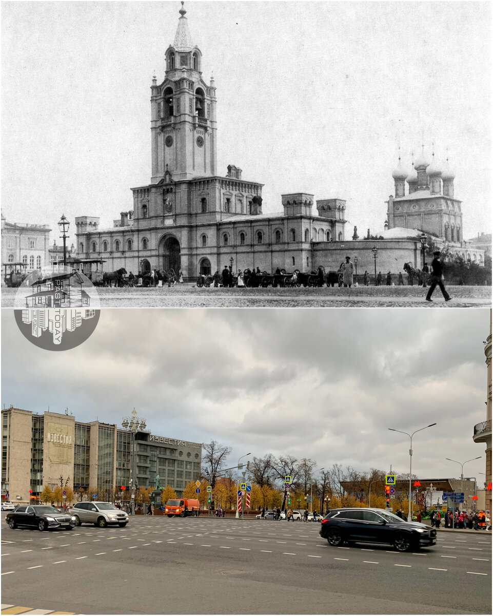 Пушкинская (Страстная) площадь. Вспомним, где стоял Страстной монастырь.  Москва было/стало #61 | past_today | Дзен