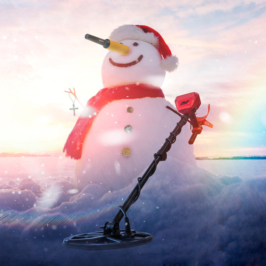 Открытка для поздравления с Новым годом кладоискателю с сайта minelab.com