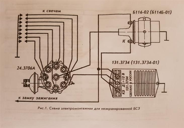 Порядок зажигания газ 53 схема