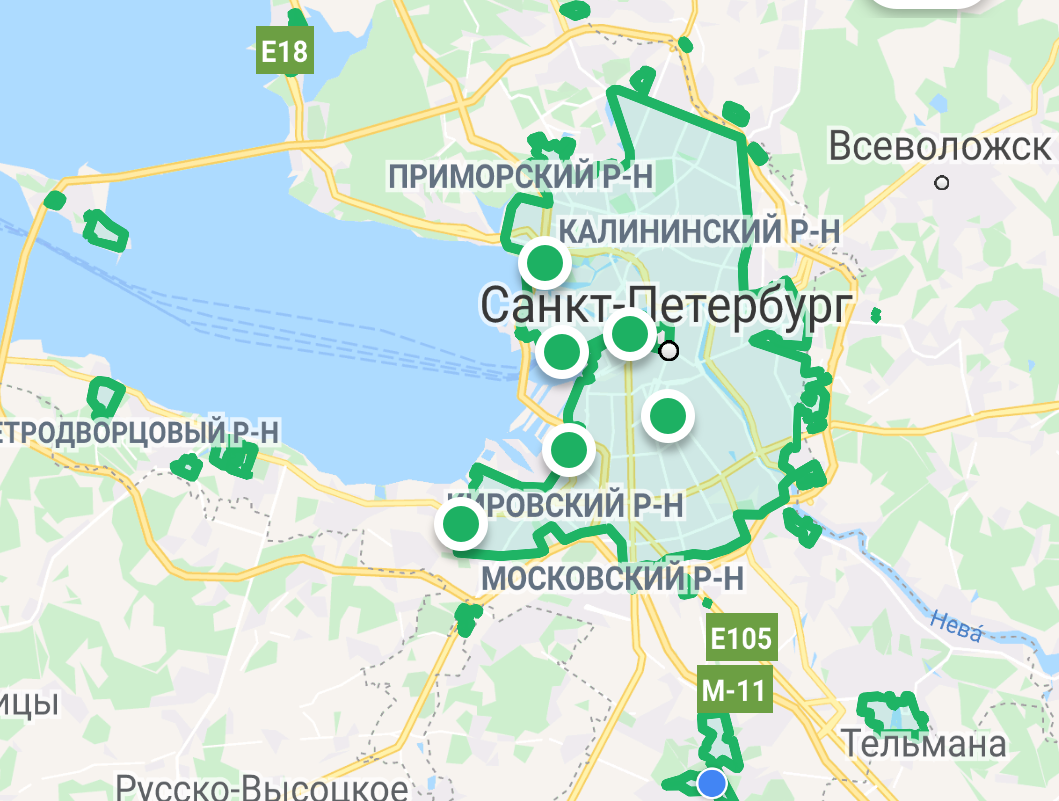 Карта каршеринг санкт петербург