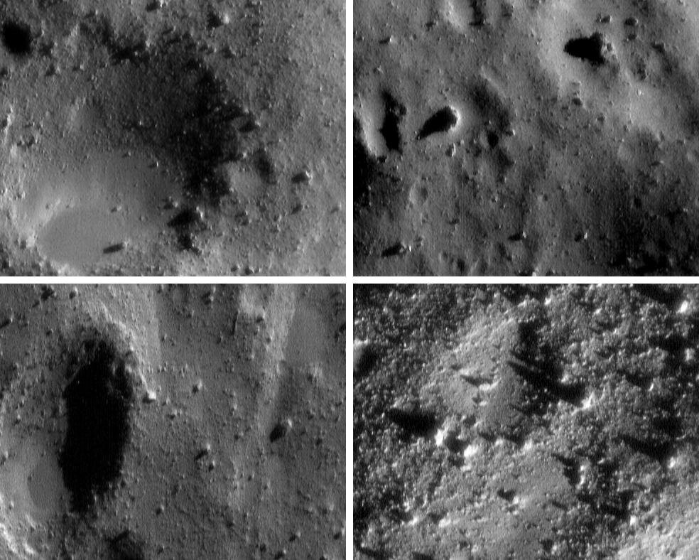 Фотографии поверхности астероида Эрос. Фото: NASA