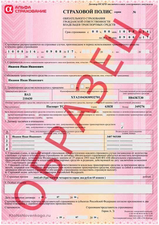 Полис ОСАГО