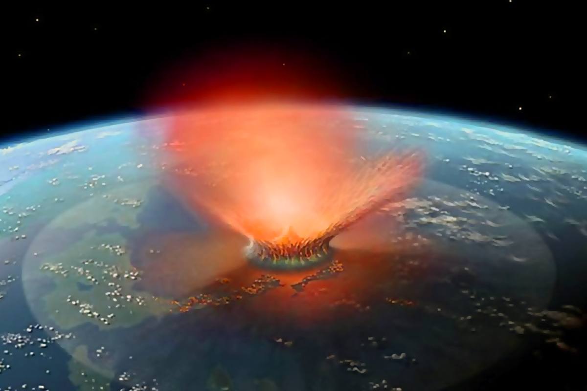 Падение метеорита произошедшее 5 февраля 2013. Астероид убивший динозавров. Динозавры и метеорит. Падение метеорита динозавры.