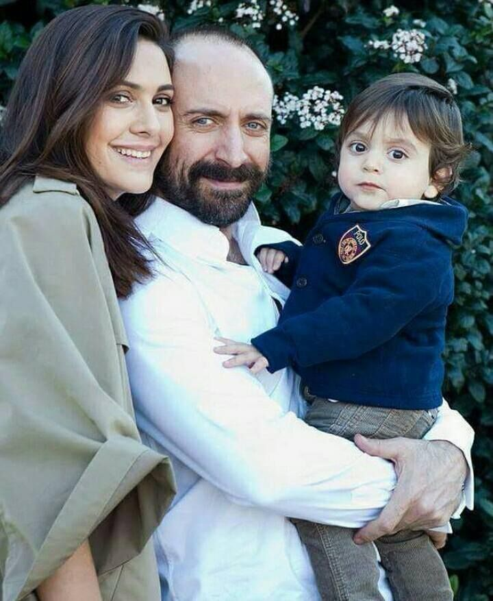 С женой и старшим сыном 