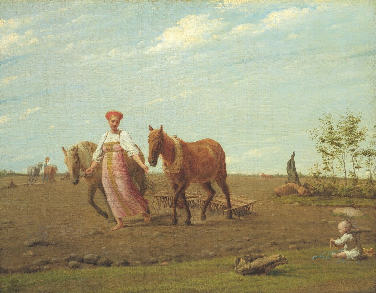 Алексей Венецианов «На пашне. Весна», 1820 © ГТГ 