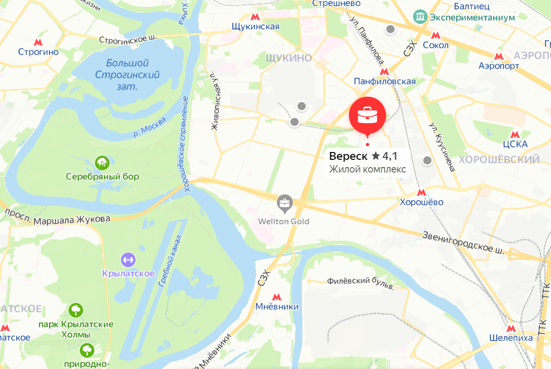 Расположение комплекса на карте