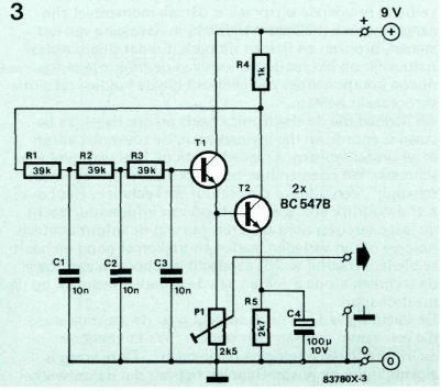 Схема генератора синусоидального сигнала 