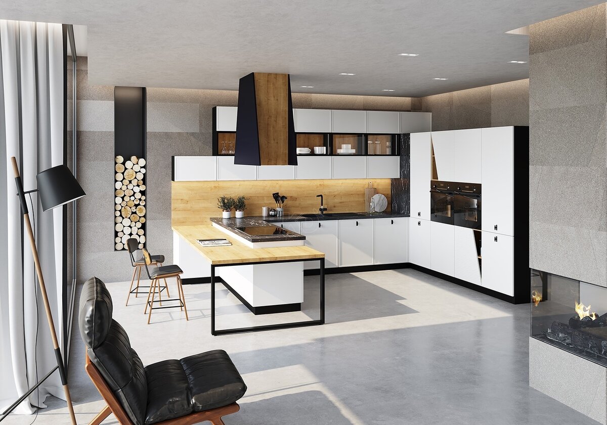  П-образная планировка кухни - одна из самых лучших в «кухнестроении»