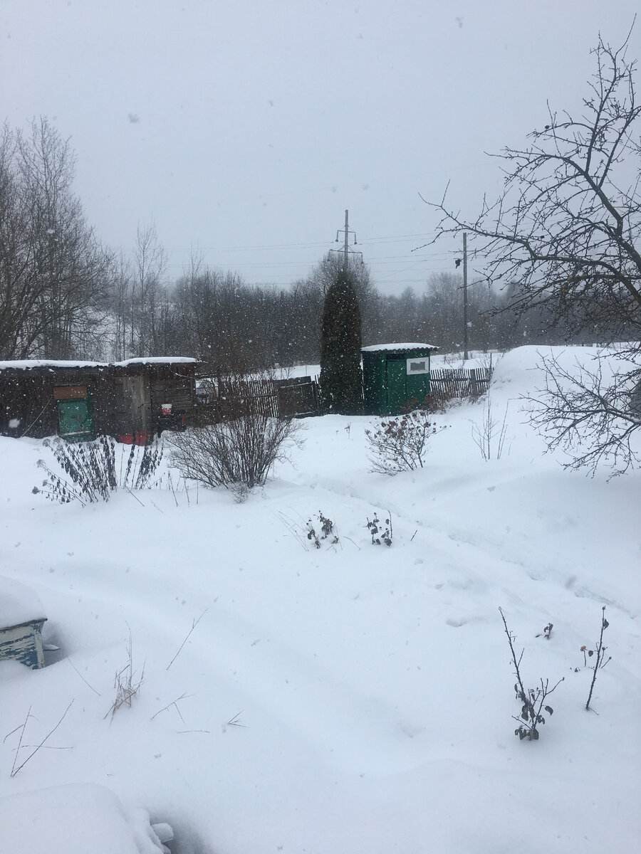 снег, кружится и падает, падает