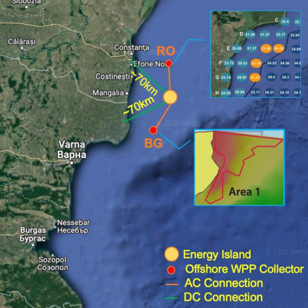 © Energy Policy Group (Примерное место расположения будущего искусственного острова)