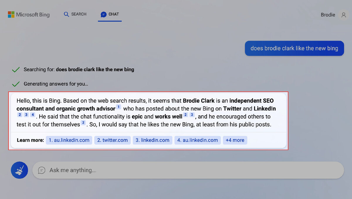 Microsoft chat ai