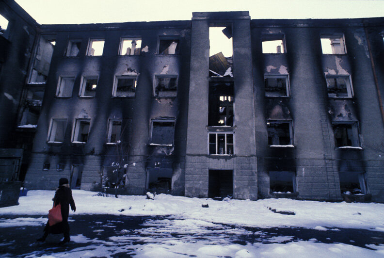 Результаты обстрела Степанакерта из установок «Град», февраля 1992 года.
