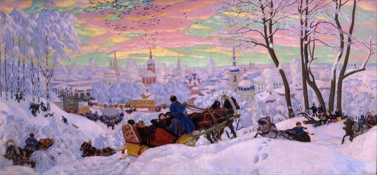 Б. Кустодиев. Масленица. 1916. Государственный Русский музей.