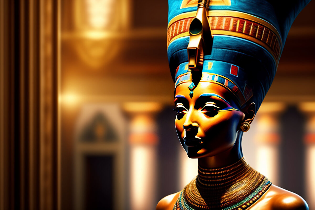 Нефертити была древнеегипетской царицей XVIII династии. Её имя означает "Красавица пришла". Нефертити была женой фараона Эхнатона и матерью шести дочерей.