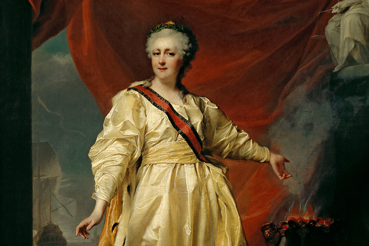 Картина Д.Левицкого "Екатерина вторая законодательница"