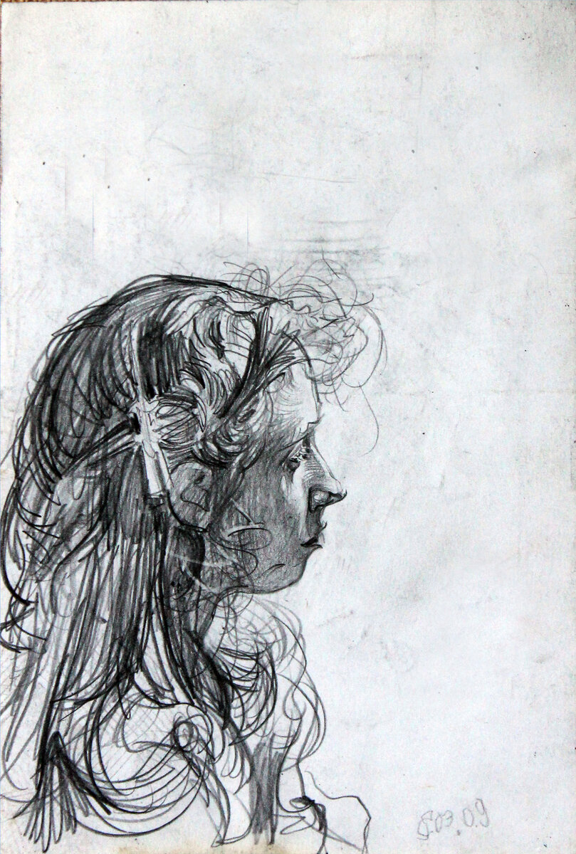 Рисунок в альбоме. Художник А. Илюшина