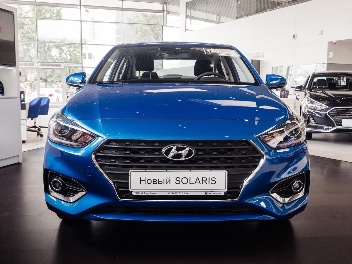 Передняя часть Hyundai Solaris 2019 с портала (auto.ru)