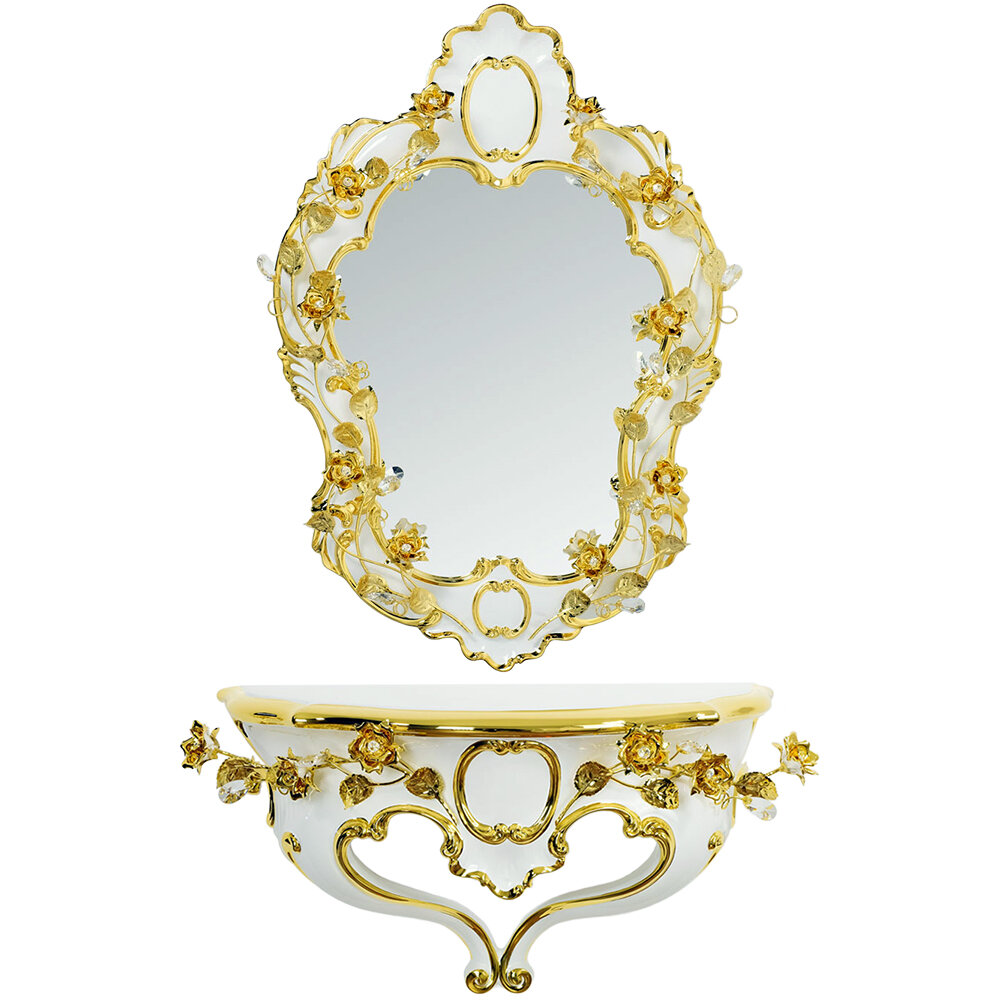 Зеркало с консолью «EMOZIONI» (розы)