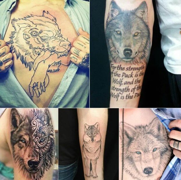 Татуировка в виде волка – олицетворение вашей смелости и мужества
