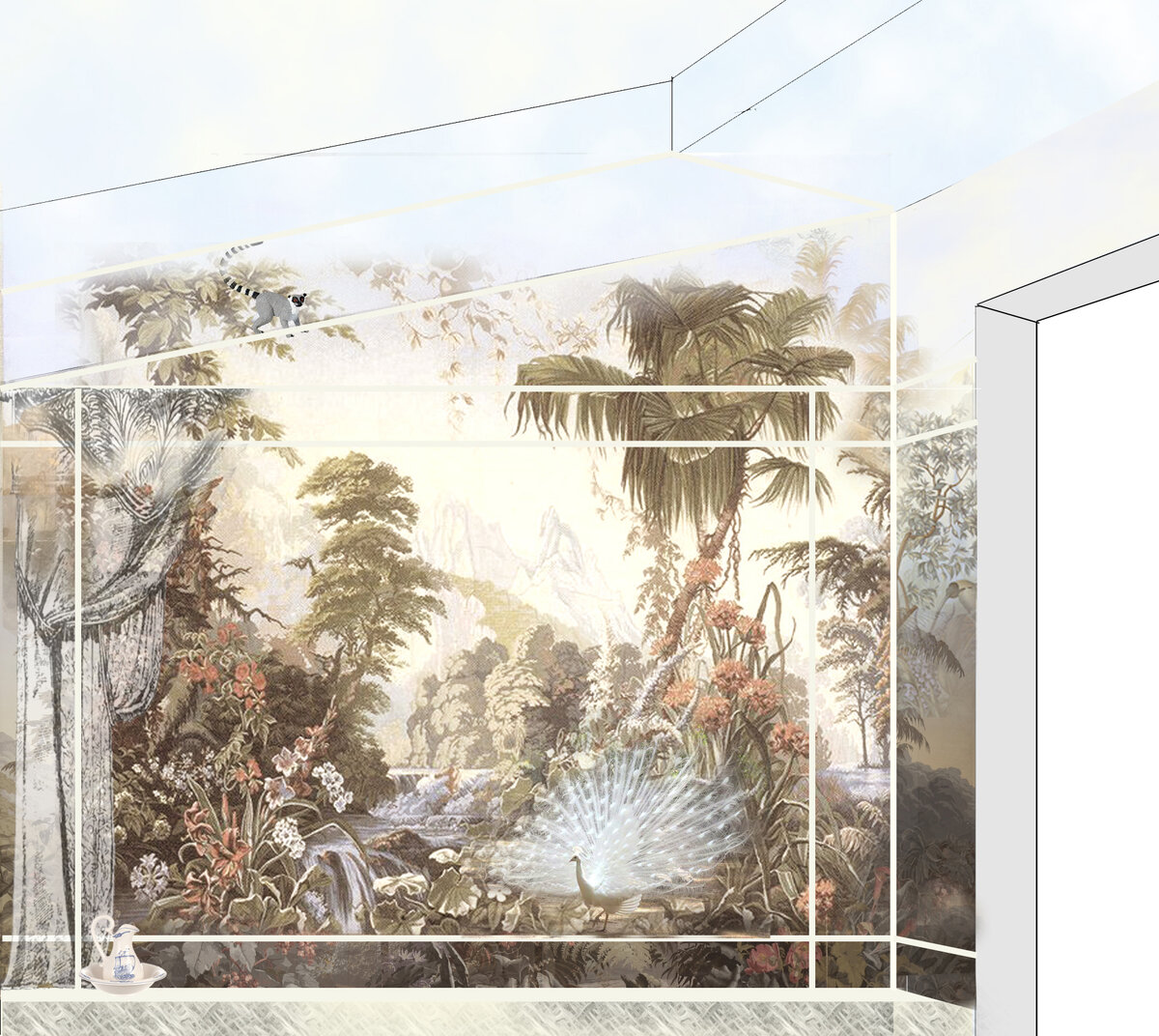 Проект росписи стены