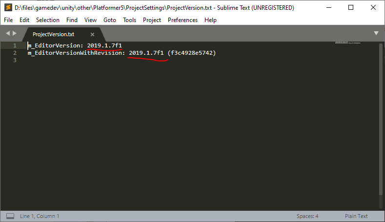 Меняем ProjectVersion