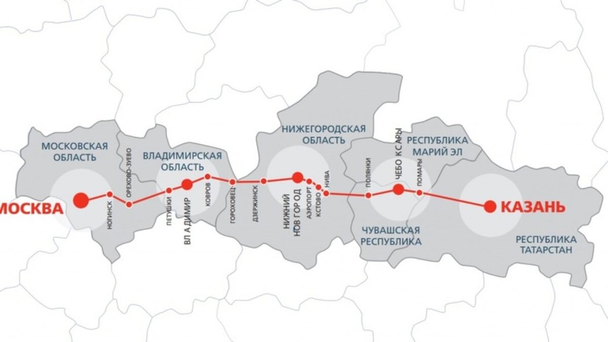 Платная дорога москва казань схема прохождения через чувашии